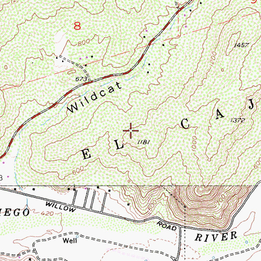Topographic Map of Louis A Stelzer County Park, CA