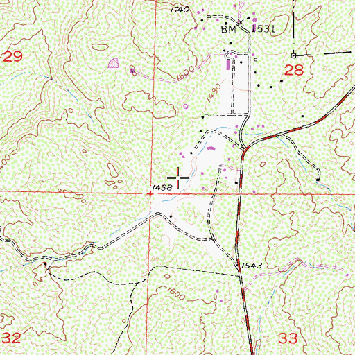 Topographic Map of Oak Oasis County Park, CA