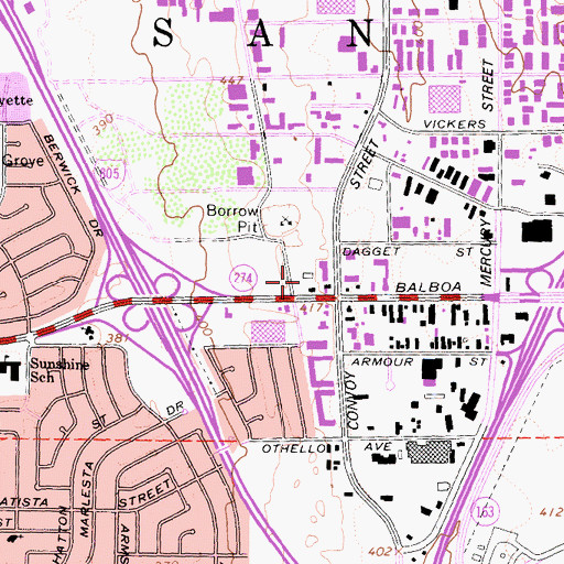 Topographic Map of American Holistic Church, CA