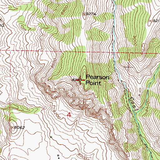 Topographic Map of Pearson Point, CO