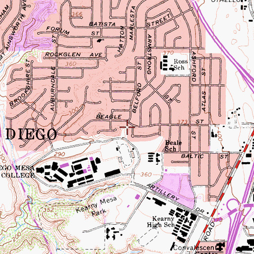 Topographic Map of The Church of Jesus Christ of Latter Day Saints, CA
