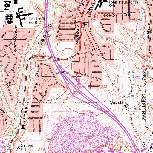 Topographic Map of Holy Angels Byzantine Catholic Church, CA
