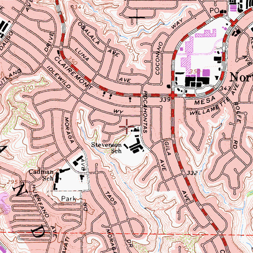 Topographic Map of Horizon Christian Fellowship Church, CA
