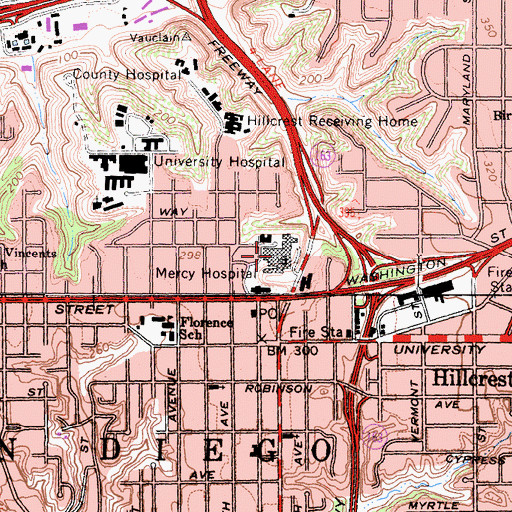 Topographic Map of Jean Farb Memorial Medical Library, CA
