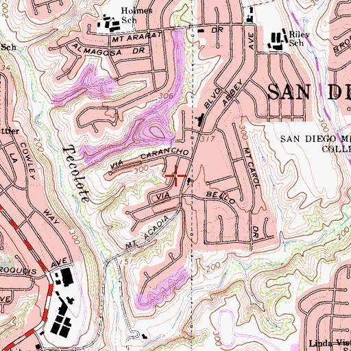 Topographic Map of Korean United Methodist Church, CA
