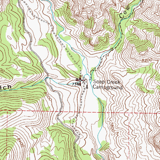Topographic Map of Oregon Gulch, CO