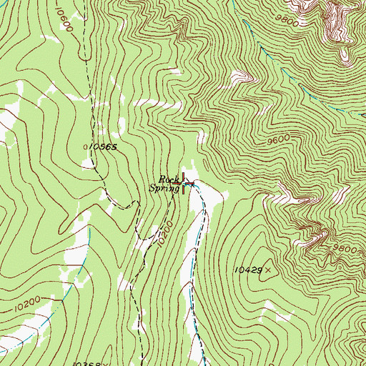 Topographic Map of Rock Spring, CO