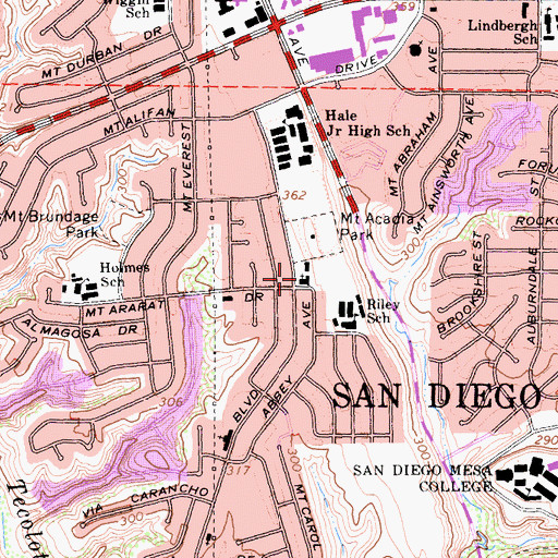 Topographic Map of Pathway Christian Fellowship Church, CA