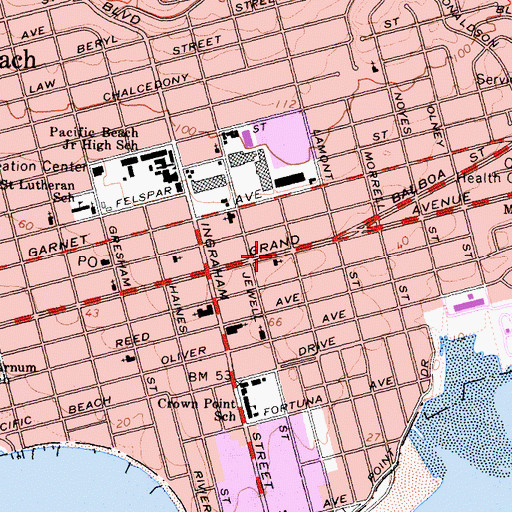 Topographic Map of Saint Maximillian Kolbe Polish Church, CA