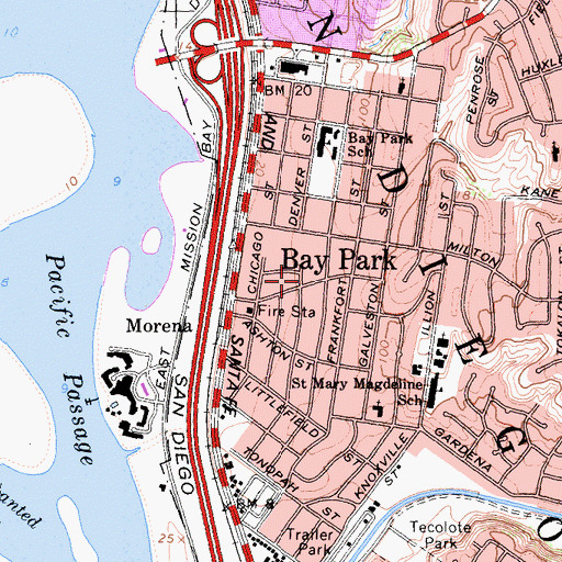 Topographic Map of Sojourners Christian Church, CA