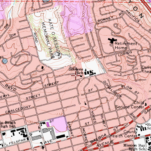 Topographic Map of United Church of Christ, CA