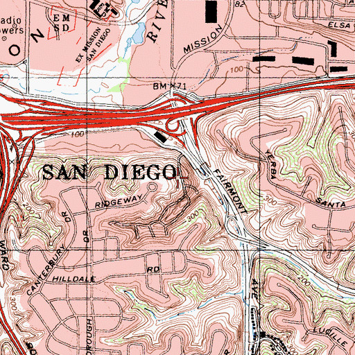 Topographic Map of The Church of Jesus Christ of Latter Day Saints, CA