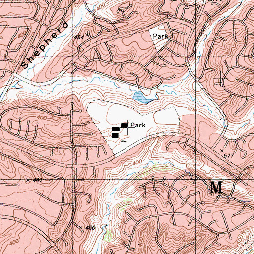 Topographic Map of Correia Junior High School, CA
