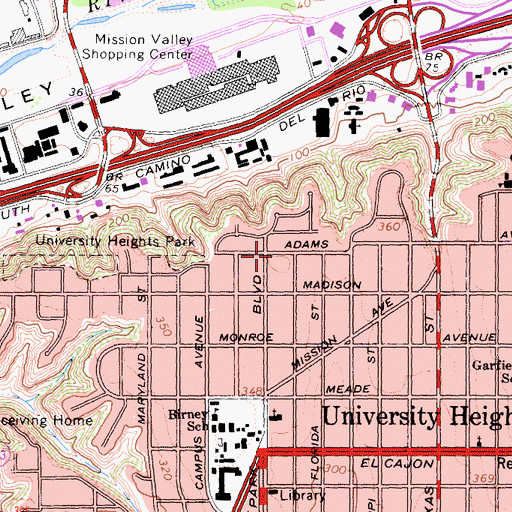 Topographic Map of Eastgate Chapel, CA