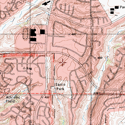Topographic Map of Farb Middle School, CA