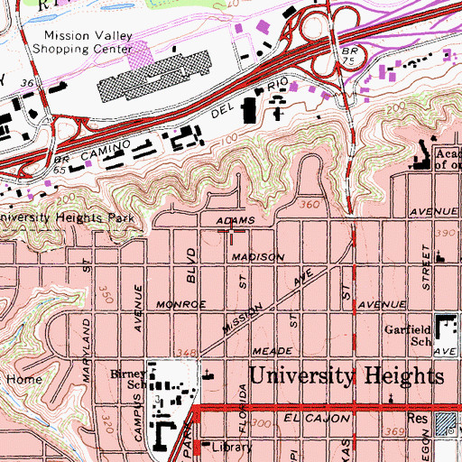 Topographic Map of Kingdom Hall of Jehovahs Witnesses, CA