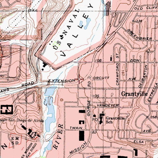 Topographic Map of Kingdom Hall of Jehovahs Witnesses, CA