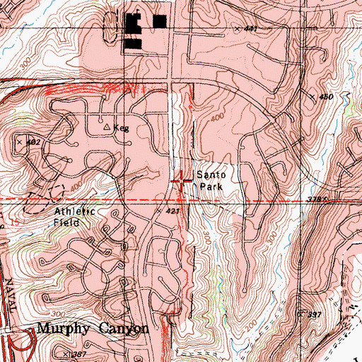 Topographic Map of Roadrunner Park, CA