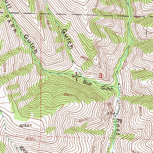 Topographic Map of West Bull Gulch, CO