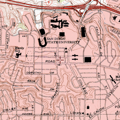 Topographic Map of The Church of Jesus Christ of Latter Day Saints, CA