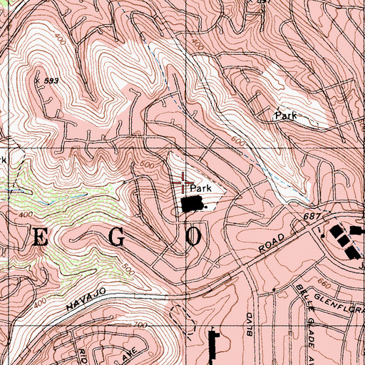 Topographic Map of Dailard Elementary School, CA
