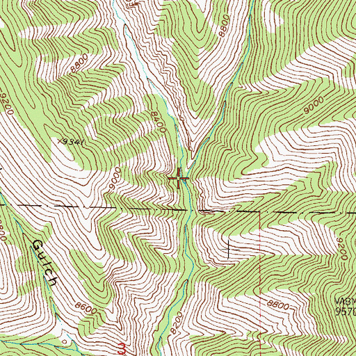 Topographic Map of Bear Wallow Gulch, CO
