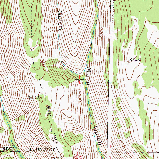 Topographic Map of Deadman Gulch, CO