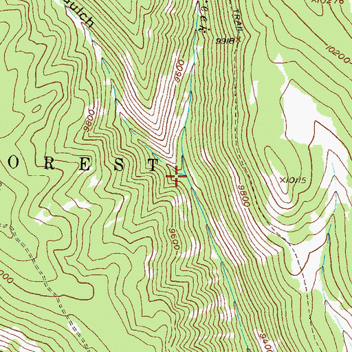 Topographic Map of Burnt Mill Gulch, CO