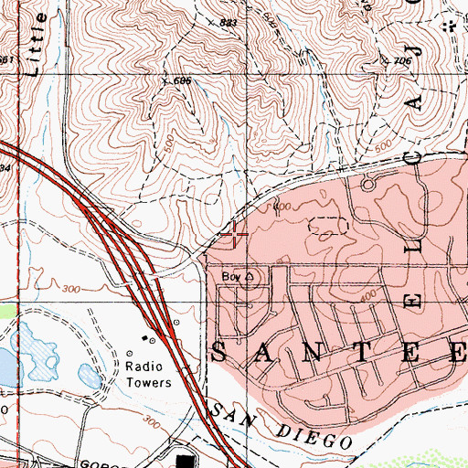 Topographic Map of West Hills Park, CA