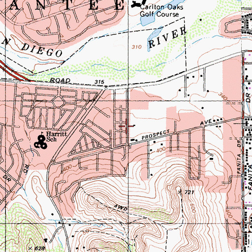 Topographic Map of West Renzuilli Park, CA