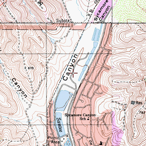 Topographic Map of Willow Loop Campground, CA