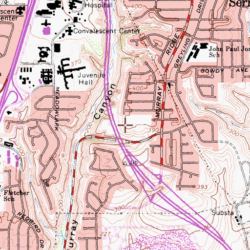 Topographic Map of Celestine Park, CA