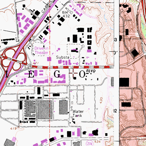 Topographic Map of Missile Park, CA