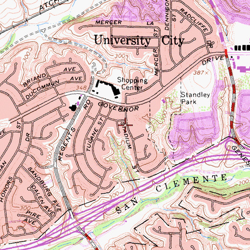 Topographic Map of Spreckels Elementary School, CA