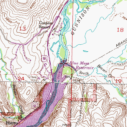 Topographic Map of South Beaver Creek, CO