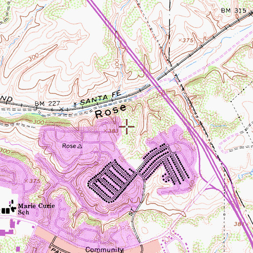 Topographic Map of University Village Park, CA