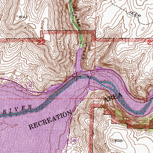 Topographic Map of Steuben Creek, CO