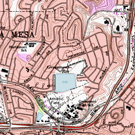 Topographic Map of Harry Griffin Regional Park, CA