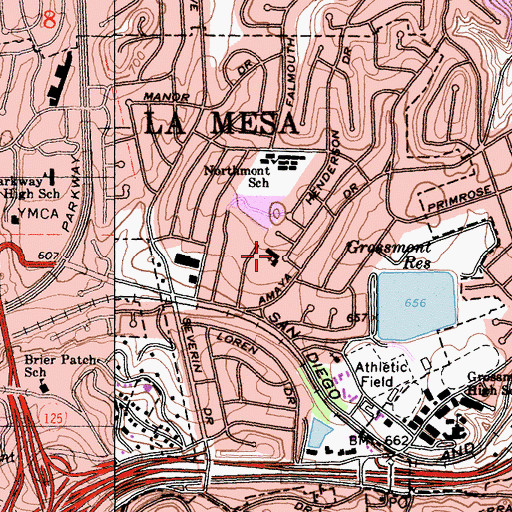 Topographic Map of Jericho Road Baptist Church, CA