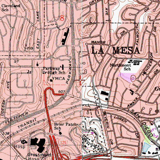 Topographic Map of Northmont Park, CA