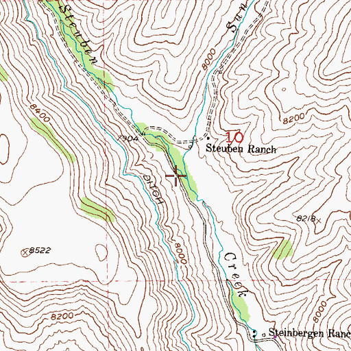 Topographic Map of Sun Creek, CO