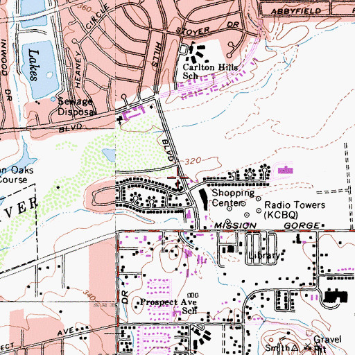 Topographic Map of Willowgrove Community Church, CA