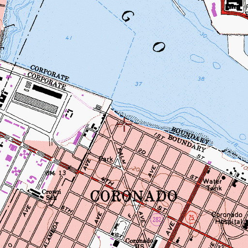 Topographic Map of Bayview Park, CA