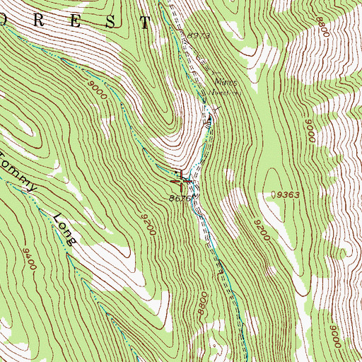 Topographic Map of Black Gulch, CO