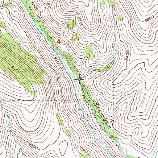 Topographic Map of Reed Gulch, CO