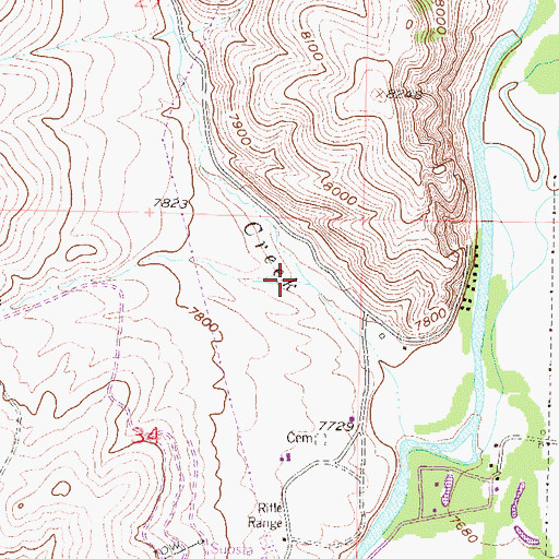 Topographic Map of Blinberry Gulch, CO