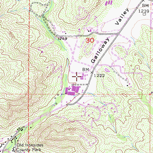 Topographic Map of Shadow Hills School, CA