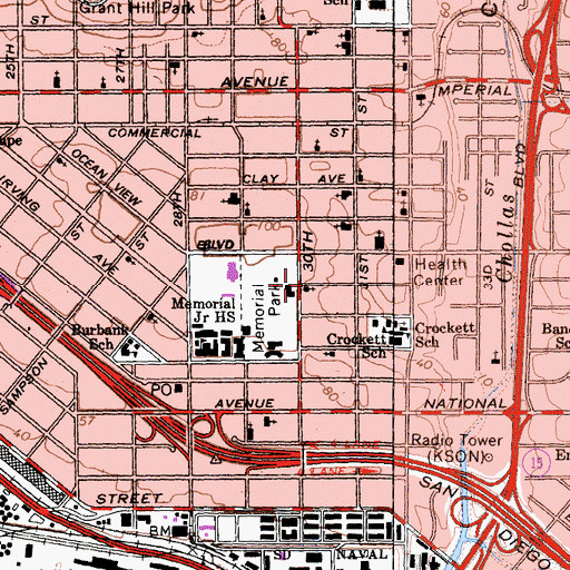 Topographic Map of Christian Center Church of God, CA