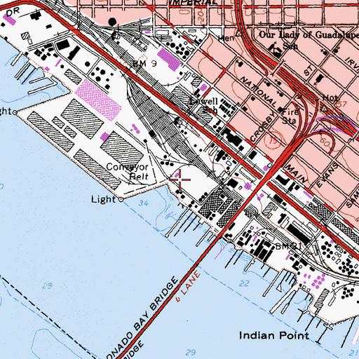 Topographic Map of Crosby Street Park, CA