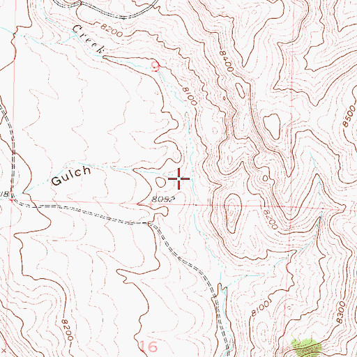 Topographic Map of Hartman Gulch, CO